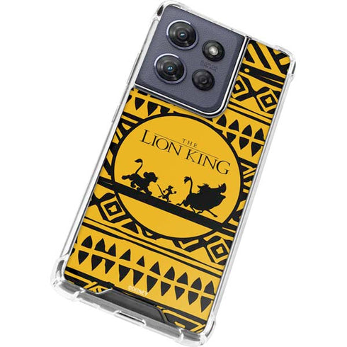 Disney The Lion King Simba Timon and Pumba Tribal Print Moto G Play 5G (2025) Clear Case